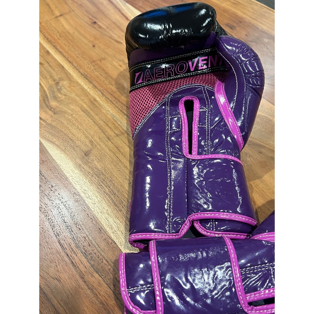 Title Aerovent Boxing Gloves Purple Pink Black Training Sparring Size Medium - Picture 7 of 11
